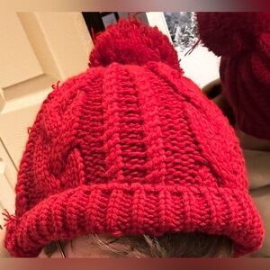 Cozy Red Knit Stocking Cap
